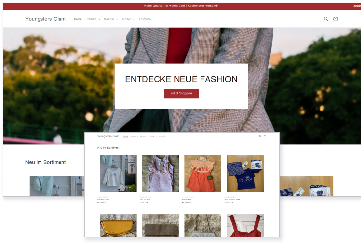 youngstersglam.de - Shopify Online Shop